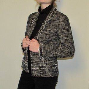 Black Tweed Massimo Dutti Blazer